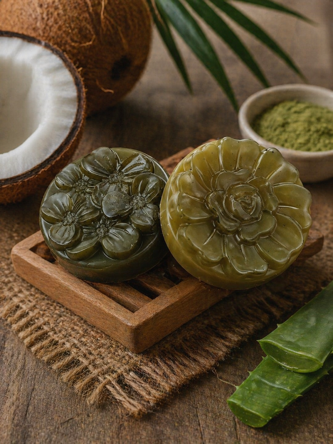 Savon Matcha Coco Aloe Vera & Beurre de Coco _ Citron vert coco