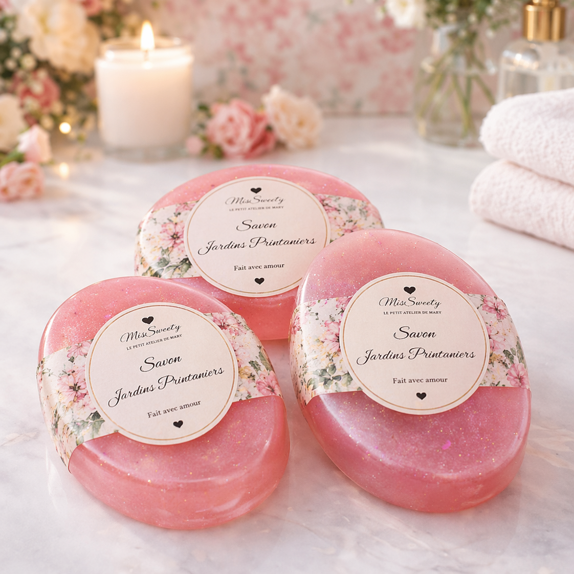 DOUCEUR Jardin Printanier Savon artisanal – Hydratant & Éclat
