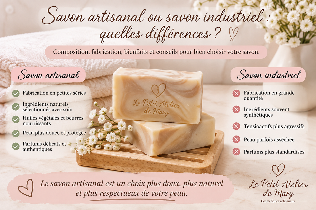 Savon artisanal ou savon industriel : quelles différences ?