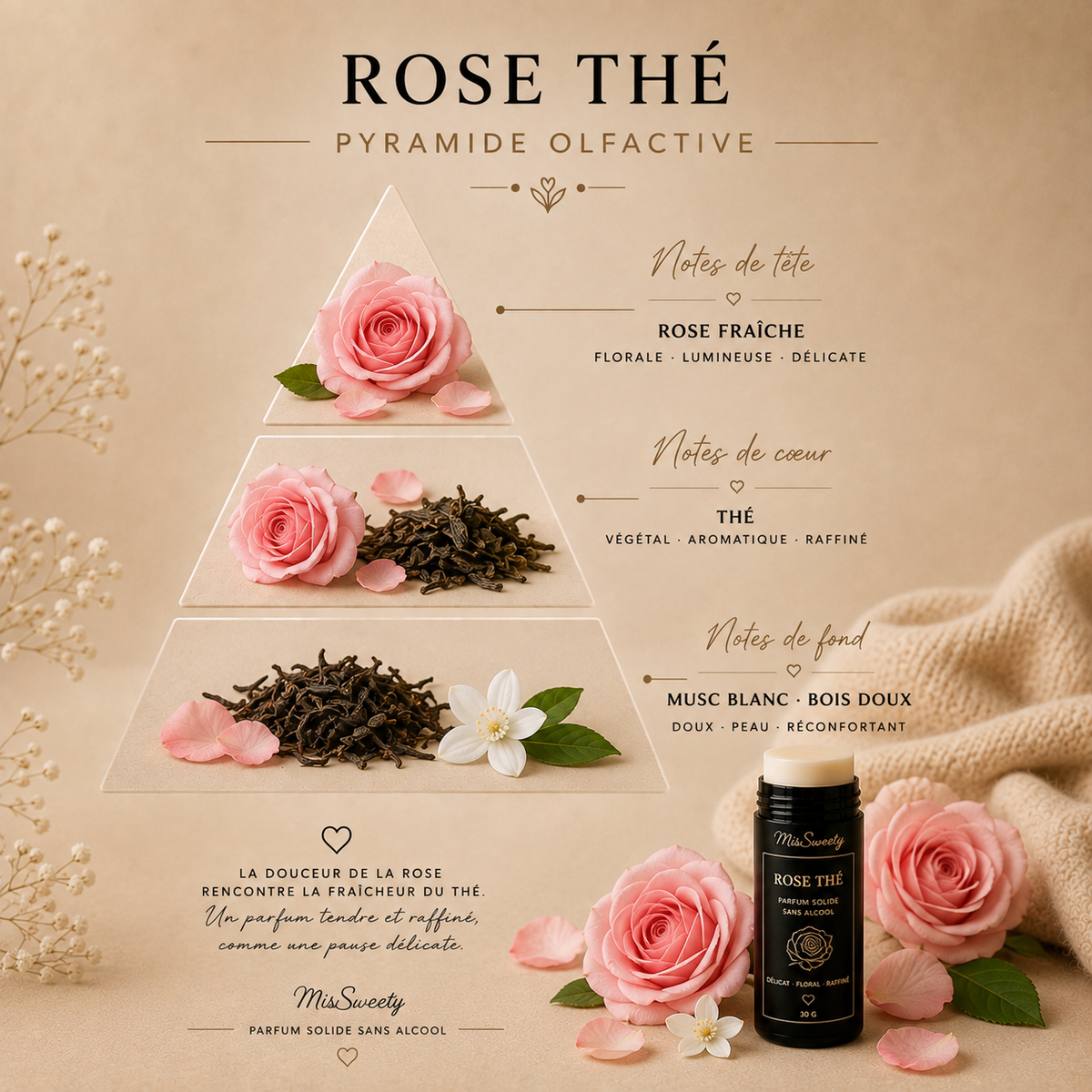 Parfum Solide – Rose Thé
