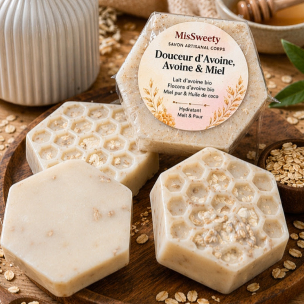 Savon Artisanal Avoine Miel