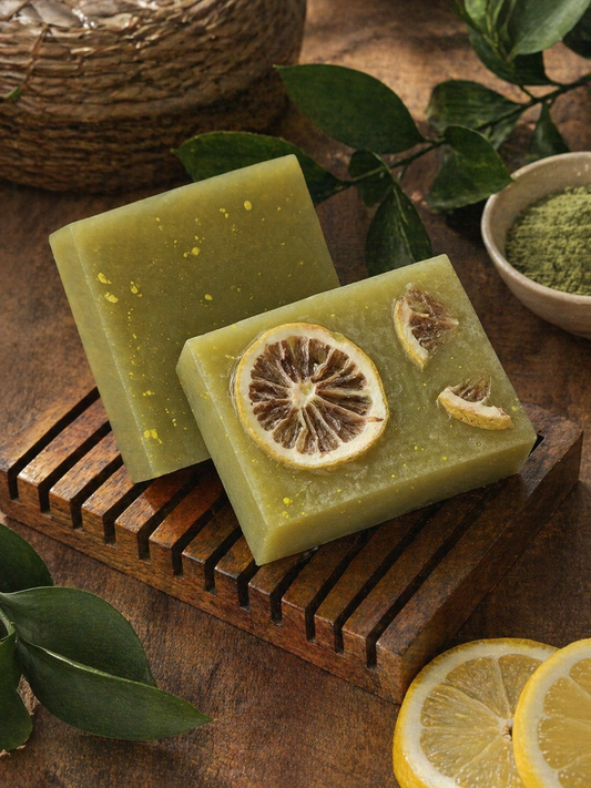 Savon Artisanal Zeste Végétal Argile Verte & citron