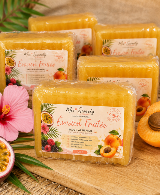 Évasion Fruitée
Savon artisanal – 100 g