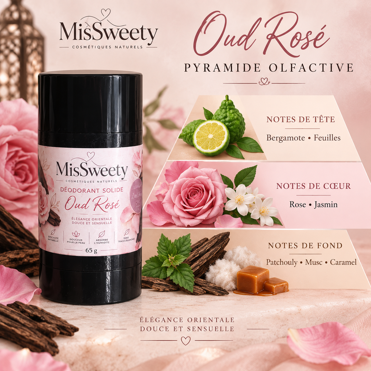 Déodorant Solide – Oud Rosé