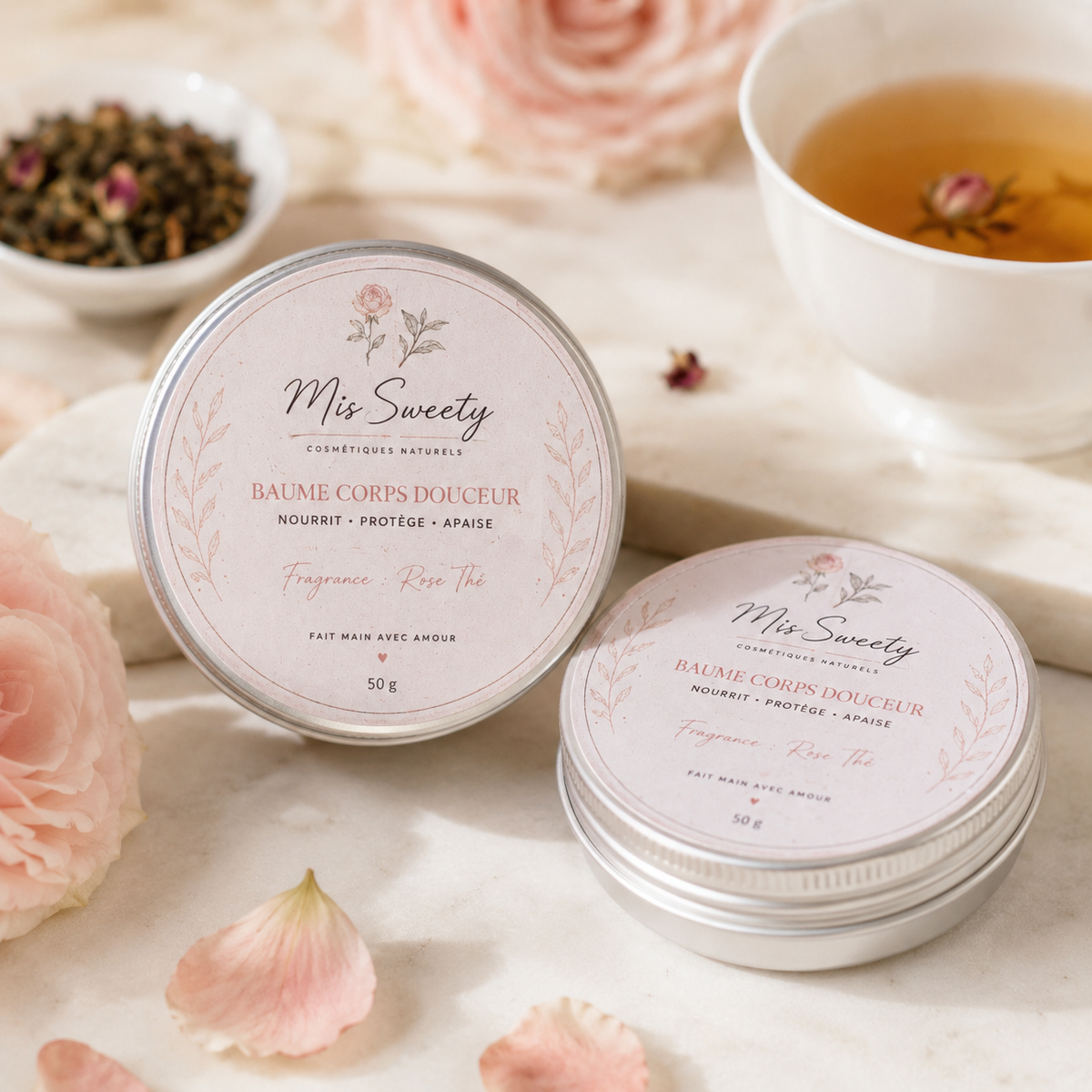 Baume Corps Douceur – Rose Thé